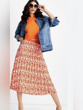 Kahlana Barfield Brown Collection Orange( Collective Future), skirt, size 12